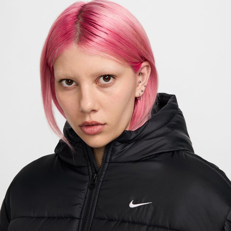 Куртка спортивная классическая стеганая термо-фит Nike, черный — фото 4