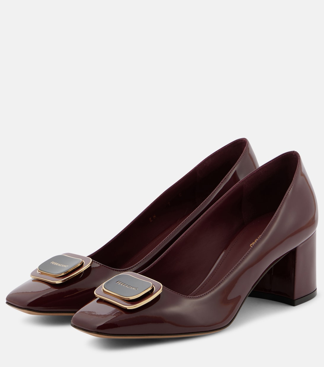 Туфли-лодочки Vella 60 из лакированной кожи Ferragamo, Borgogna — фото 4