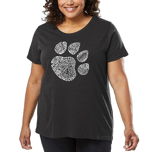 

Футболка с принтом Women's plus size - cat paw La Pop Art, Grey, Серый, Футболка с принтом Women's plus size - cat paw La Pop Art, Grey