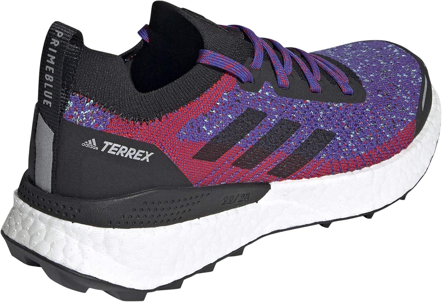 Кроссовки Adidas Terrex Two Ultra Parley Acid Mint/Black/Screaming Pink 10 D (М), черный/алый — фото 4
