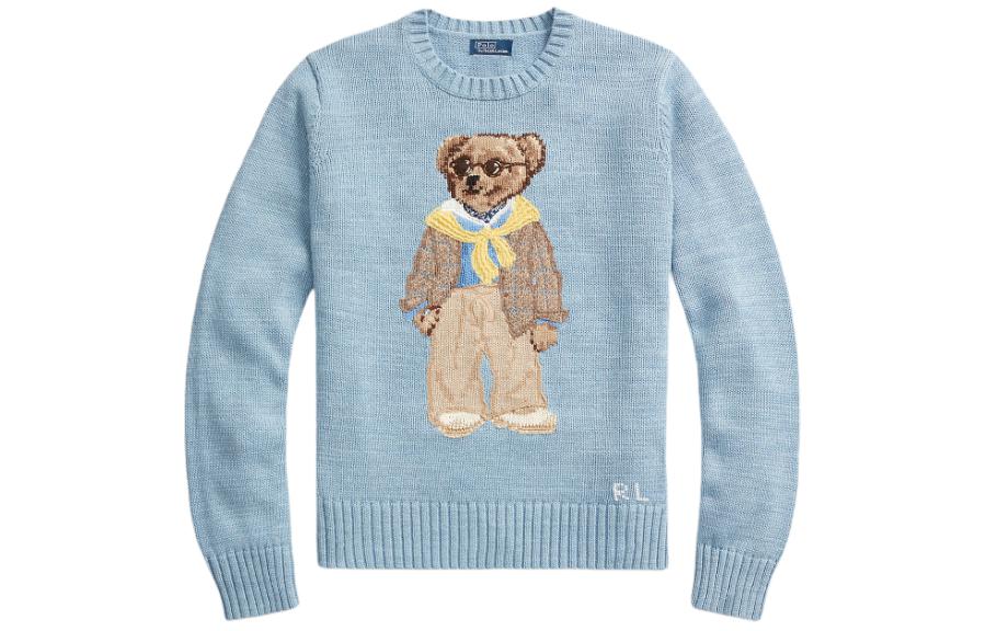 Вязаный свитер SS24 женский Polo Ralph Lauren, синий — фото 3