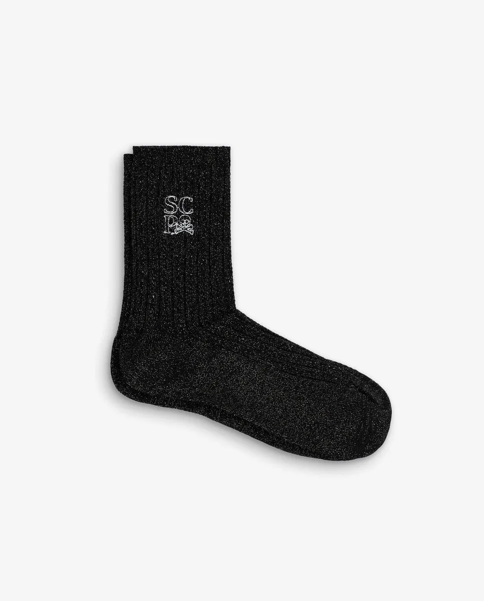 

Женские однотонные носки с короткой манжетой Scalpers, черный