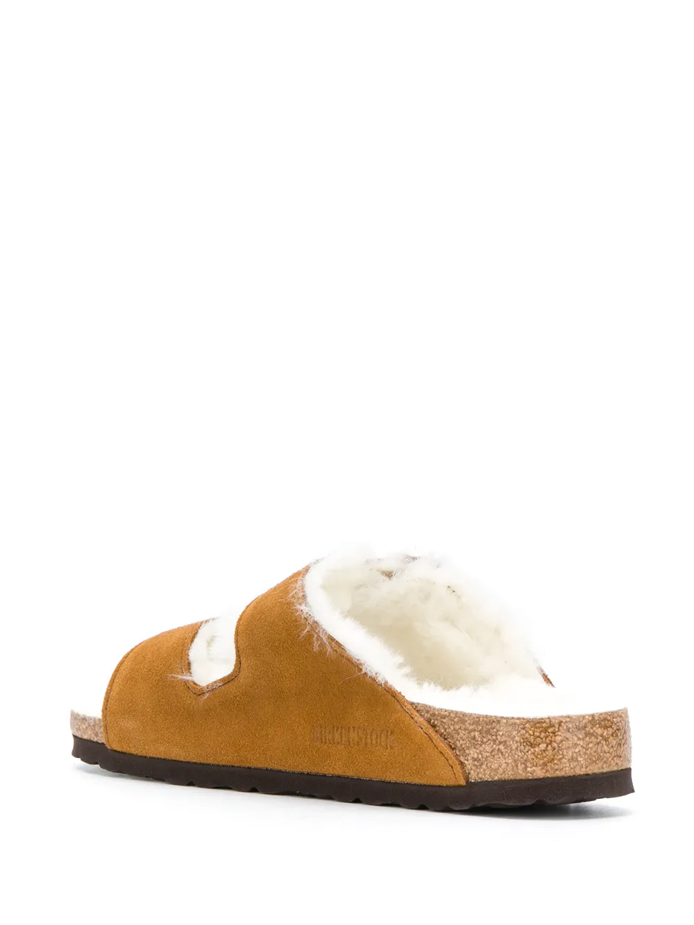 Сандалии с подкладкой из овчины BIRKENSTOCK, коричневый — фото 3