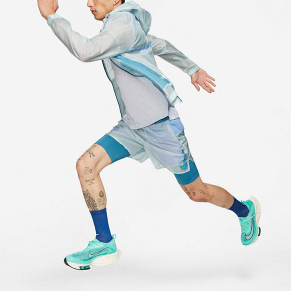 Куртка Nike Repel Wild Run Windrunner Casual Printing Running Sports Woven Jacket Blue, синий — фото 3