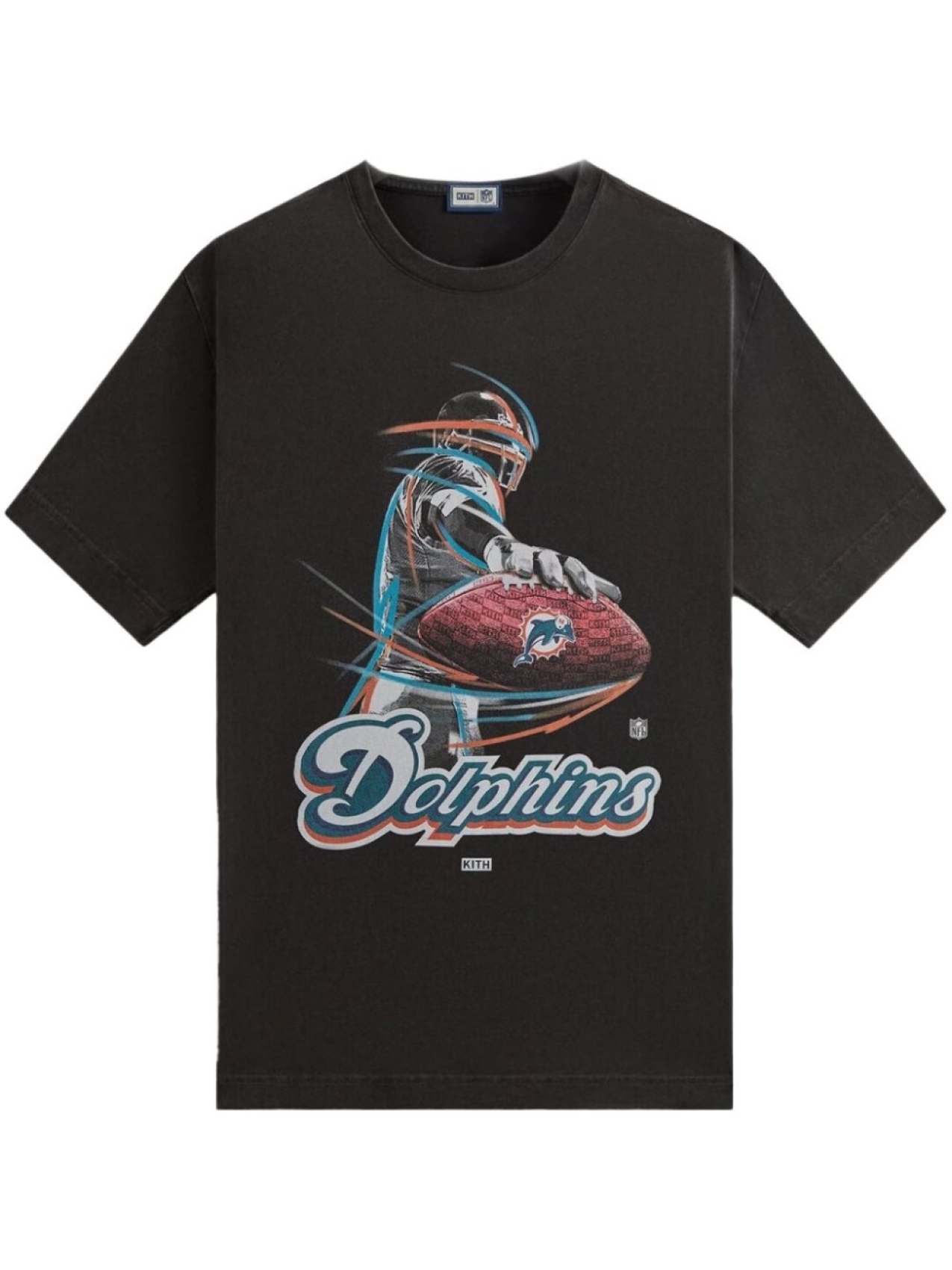 

KITH футболка '47 Dolphins Vintage из коллаборации с NFL, черный