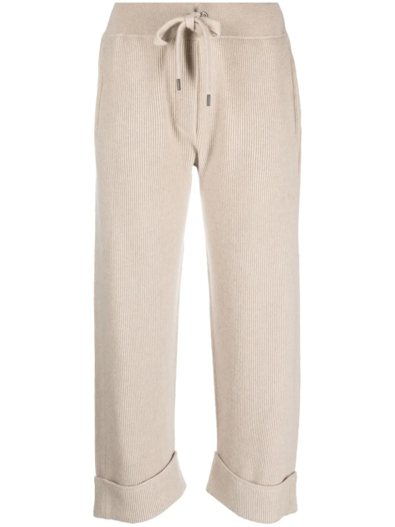 

Brunello Cucinelli укороченные спортивные брюки с кулиской, нейтральный