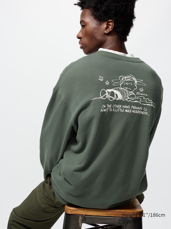 

Свитшот UT с графикой Peanuts Uniqlo, 57 olive