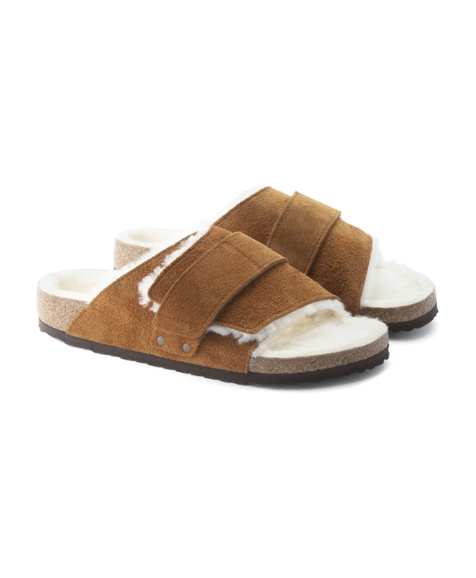 Сандалии Birkenstock Kyoto Shearling Suede, коричневый — фото 2