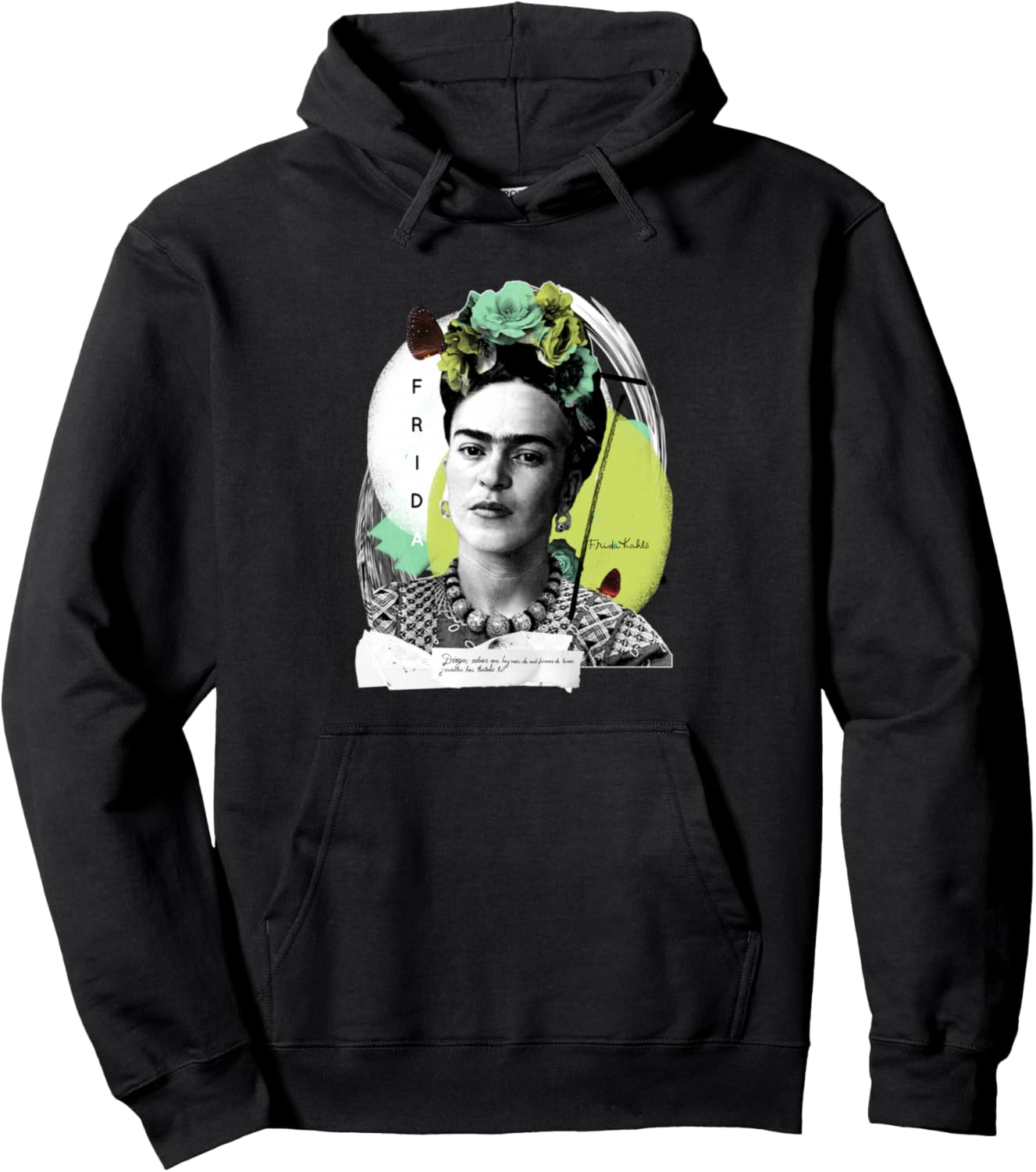 

Худи с изображением Фриды Кало (разные модели), черное Frida Kahlo