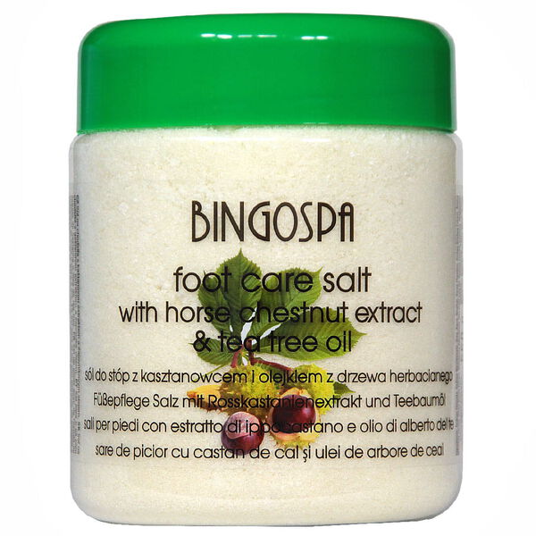 

Соль для ног с конским каштаном и маслом чайного дерева, 550 г Bingospa