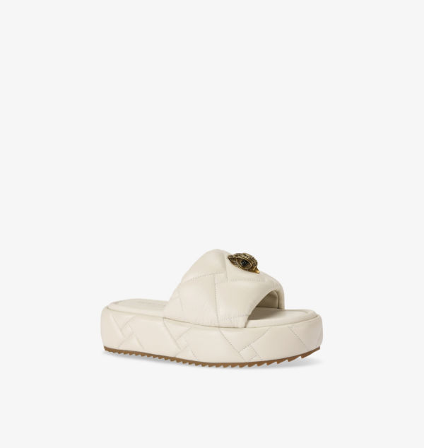 Босоножки из кожи Kensington на плоской подошве Kurt Geiger London, белый — фото 3