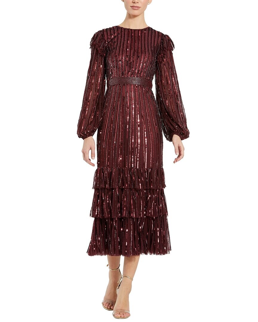 

Многоярусное платье Mac Duggal, цвет Burgundy