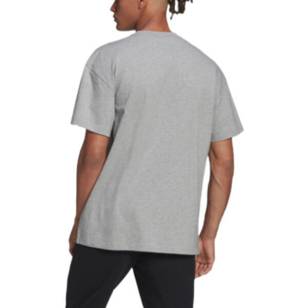 Футболка adidas M Fv T Solid Color Logo Athleisure Casual Sports Round Neck Short Sleeve Gray, мультиколор — фото 4