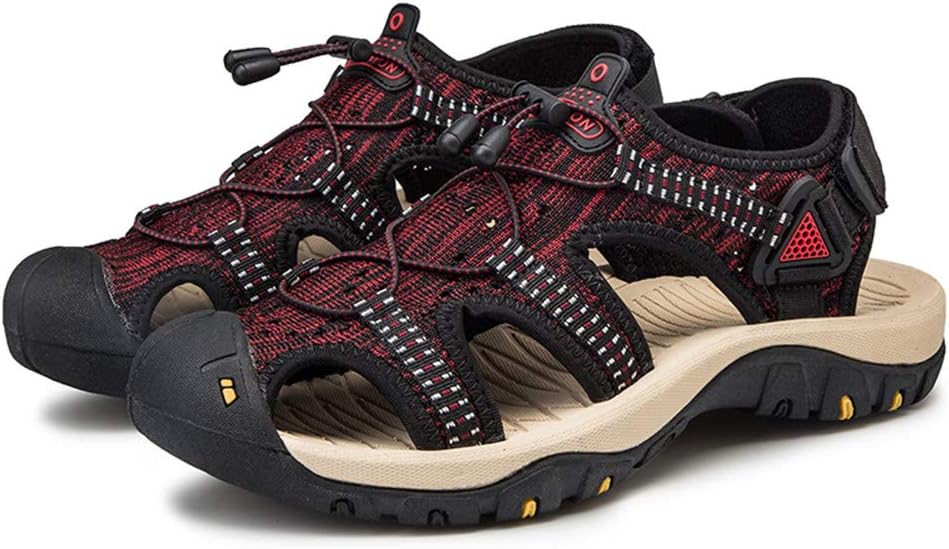 

Мужские спортивные походные сандалии Лето Повседневные комфортные тапочки Водонепроницаемые дышащие обувь для активного отдыха Пляжные туфли Yuper, красный