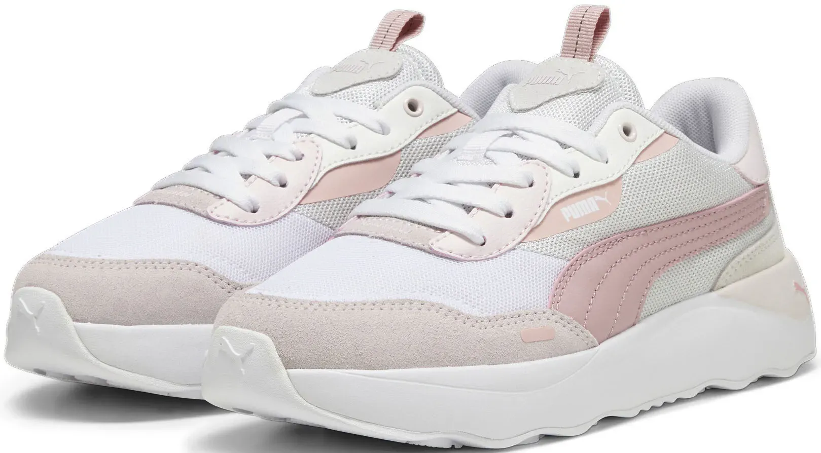 

Кроссовки PUMA "RUNTAMED PLATFORM", цвет Feather Gray-Future Pink- Puma White-Frosty Pink-Warm White