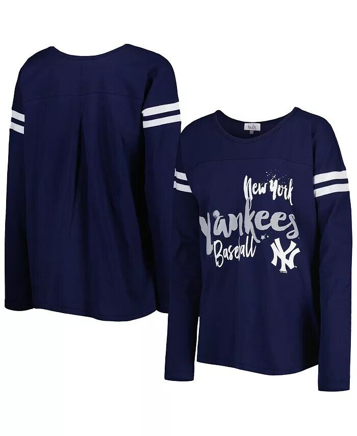 

Женская темно-синяя футболка с длинным рукавом New York Yankees Free Agent Touch