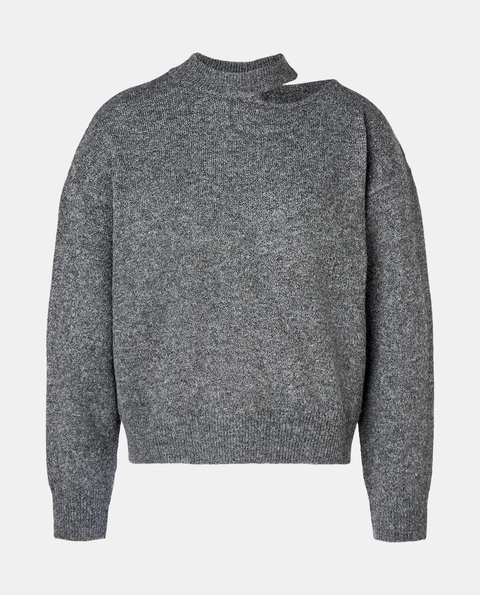 

Женский джемпер с открытым плечом Easy Wear, светло-серый