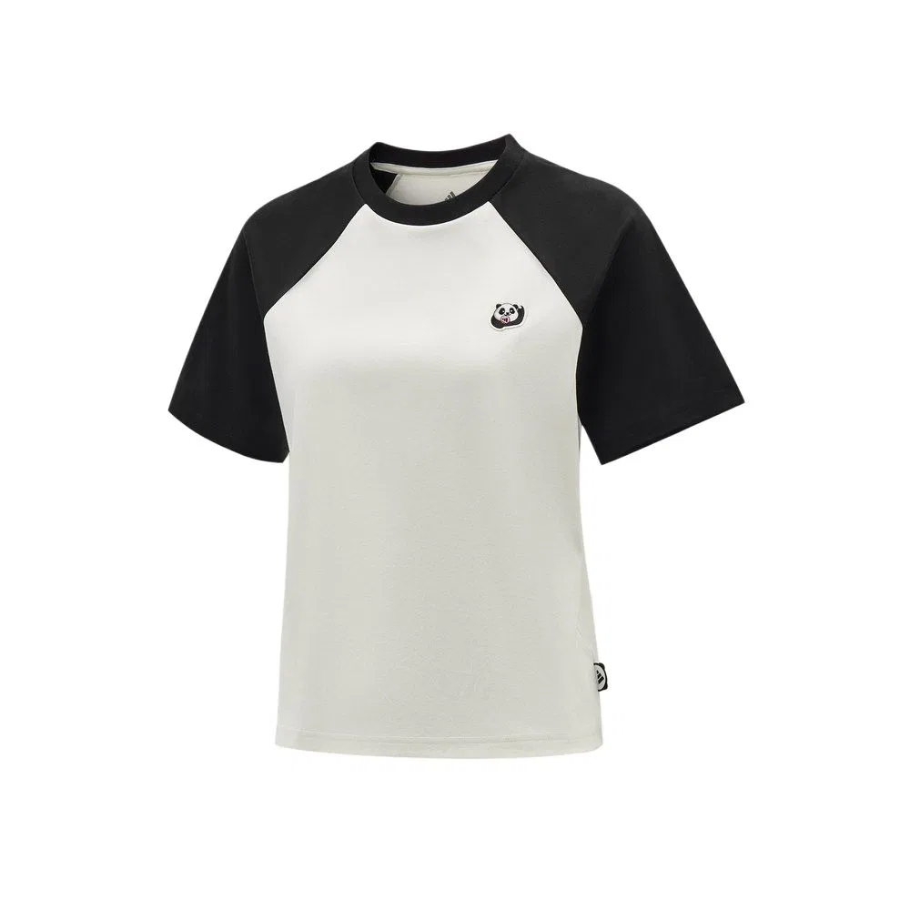 Футболка женская White/Black с круглым вырезом, средней посадки Adidas