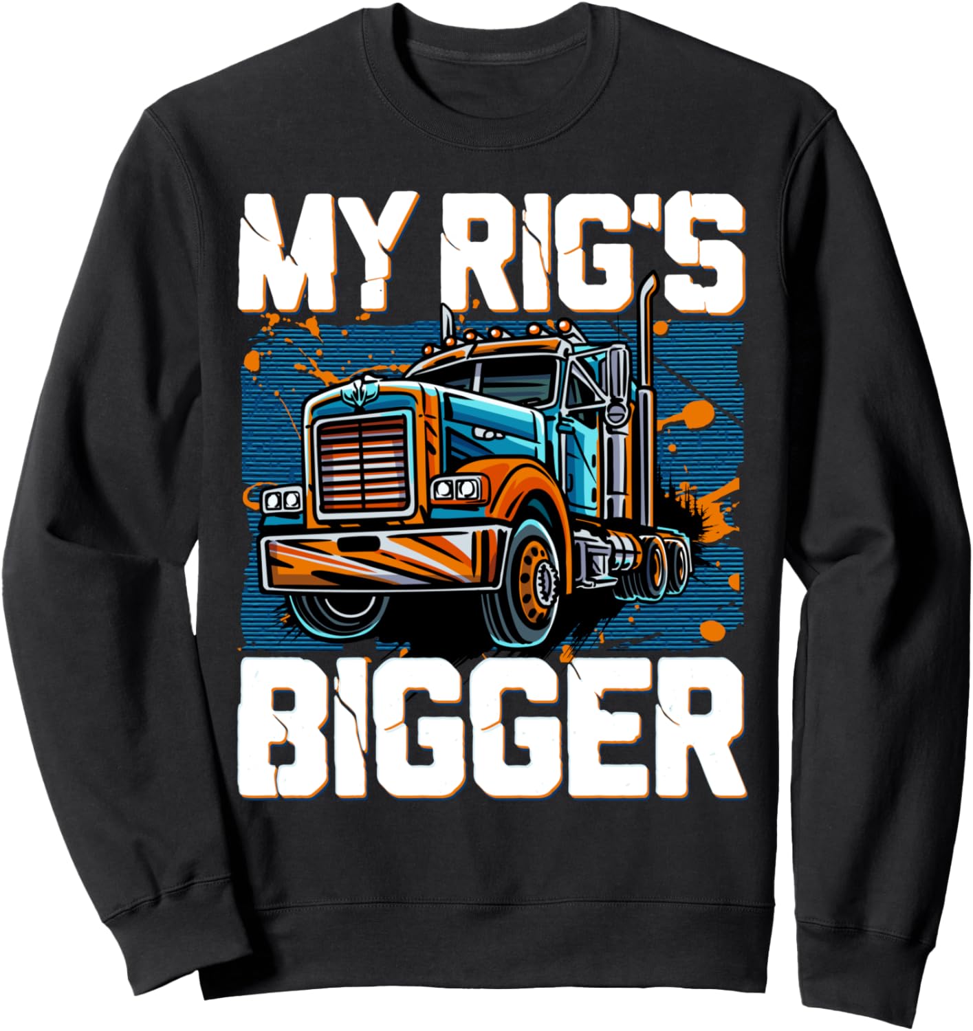 

Забавная толстовка с надписью Моя фура больше, чем у дальнобойщика Four1Nine Truckers Official, черный