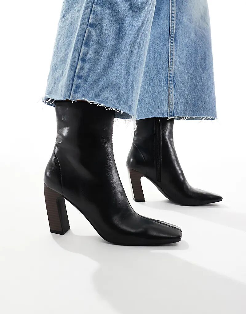 Ботильоны Schuh Bryson с закругленным каблуком, черные
