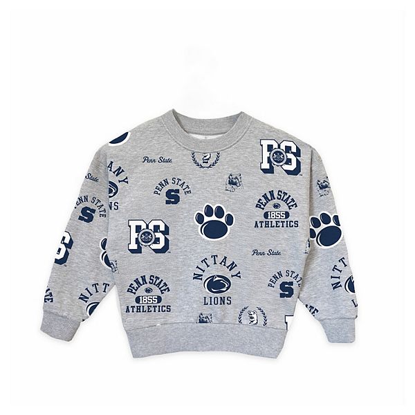 

Детская толстовка Penn State Nittany Lions Always On Repeat цвета хизер-грей Gameday Couture