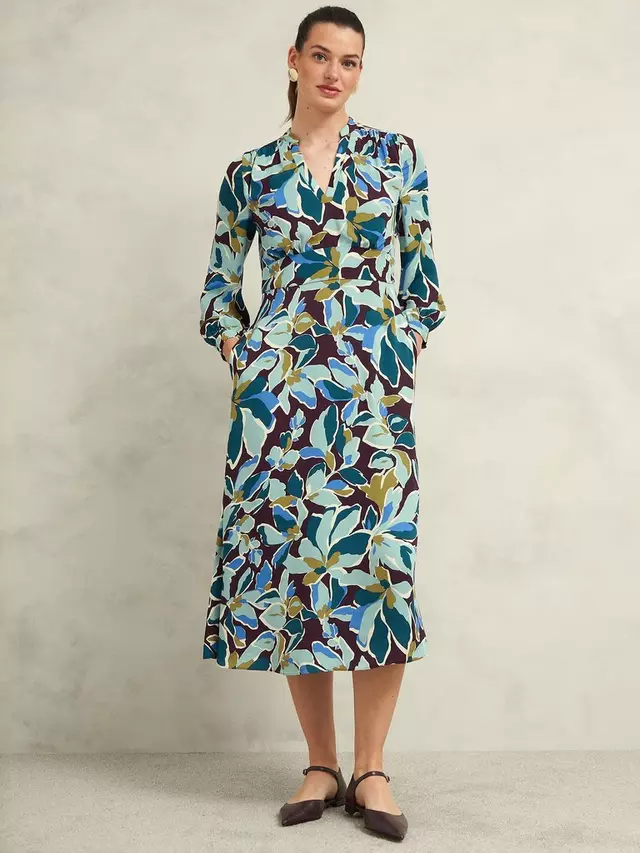 

Платье Hobbs Hobbs Lea Print Midi, разноцветный
