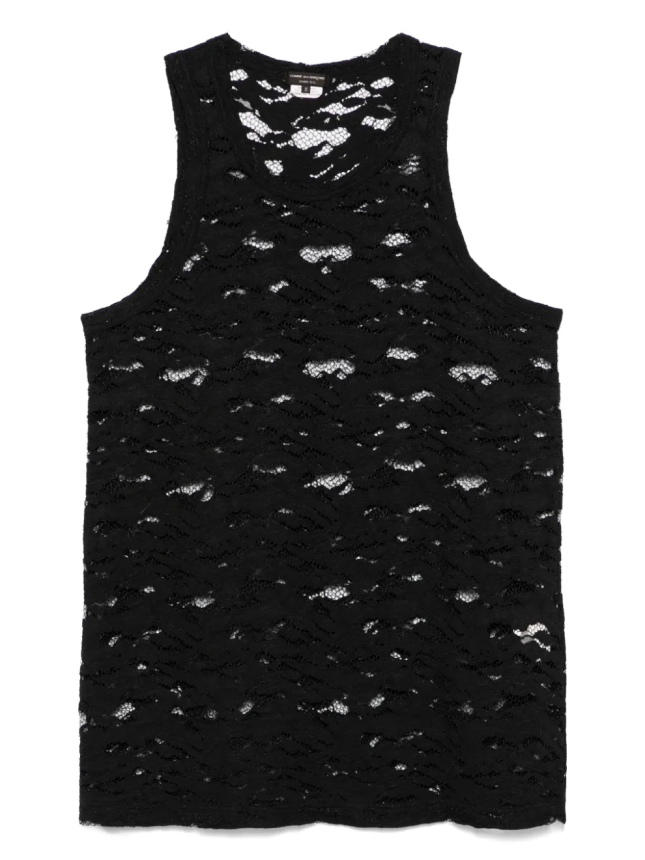 

Кружевной топ без рукавов Comme des Garçons Homme Plus, черный