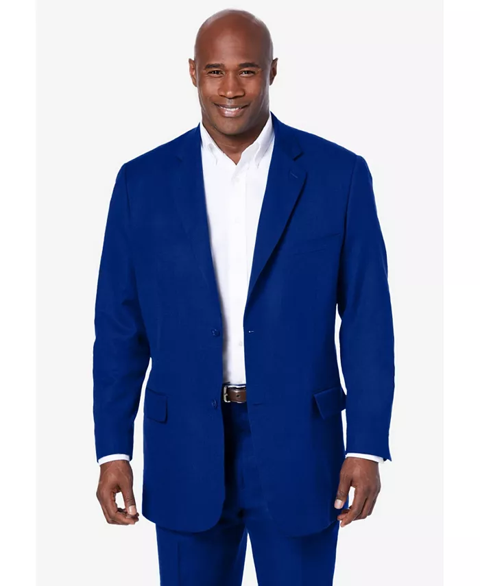 

Большая и высокая куртка KS Island Linen Blend с двумя пуговицами Kingsize, синий