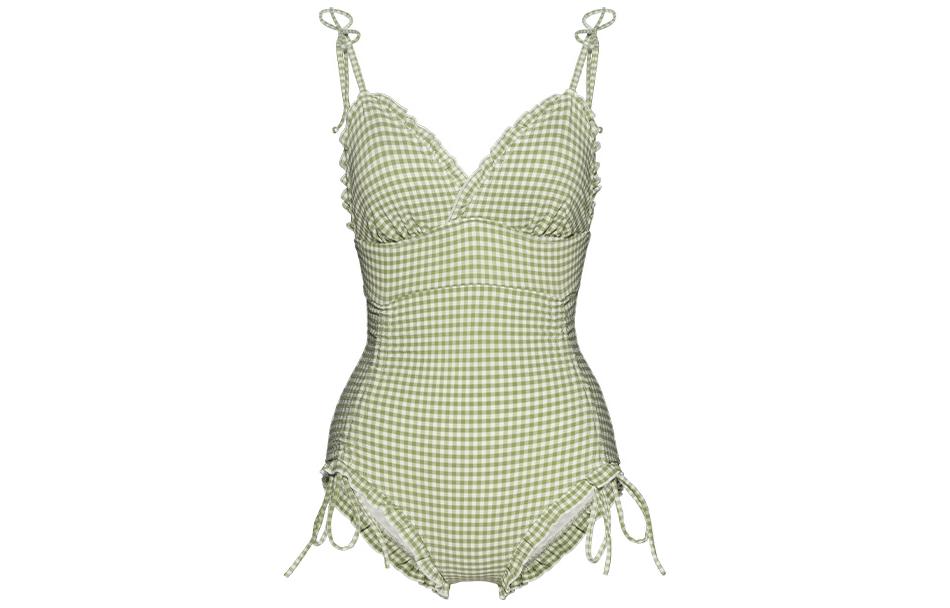 

Слитные купальники женские Atlantic Beach, Green White Plaid