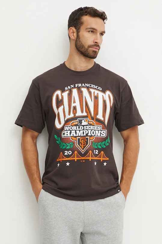 

Хлопковая футболка MLB San Francisco Giants 47 Brand, серый