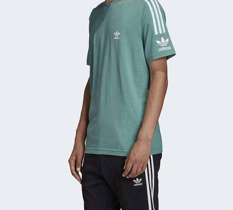 Футболка Shamrock Retro Stripes для мужчин, зеленая, цвет растений Adidas Originals, зеленый — фото 4
