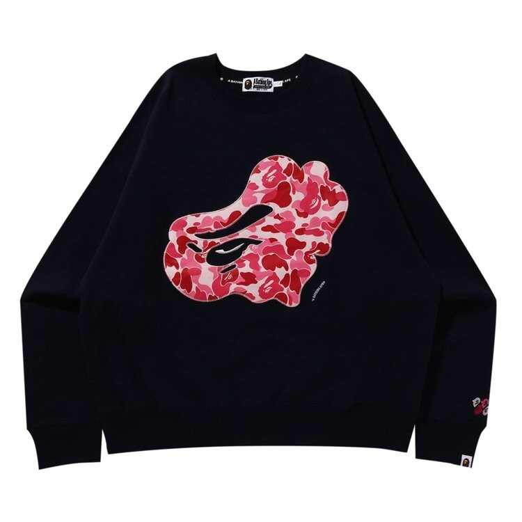 

Толстовка BAPE ABC Camo Patch Relaxed Fit Crewneck, синий