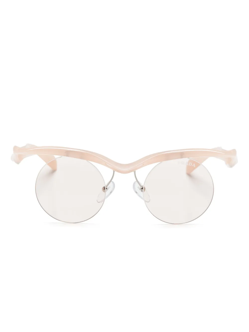 

Солнцезащитные очки A24S в круглой оправе Prada Eyewear, розовый