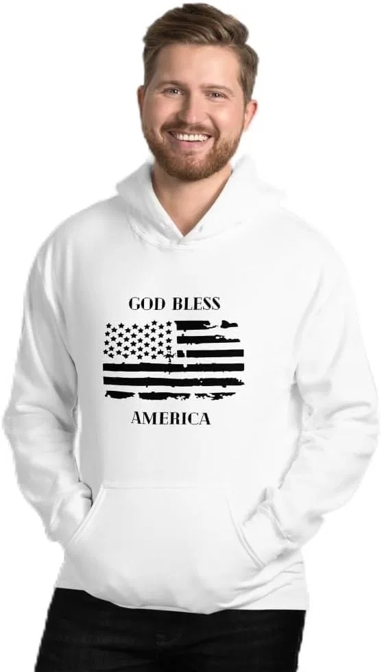 Толстовка God Bless America Patriotic Unisex Generic, белый