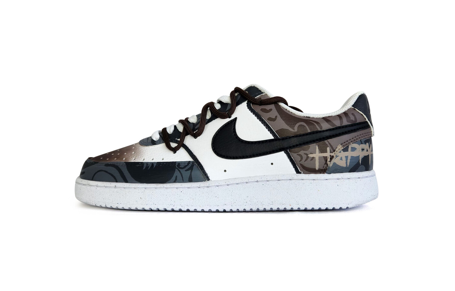 

Кроссовки для скейтборда Court Vision 1 мужские с низким верхом, белый/серый/черный Nike