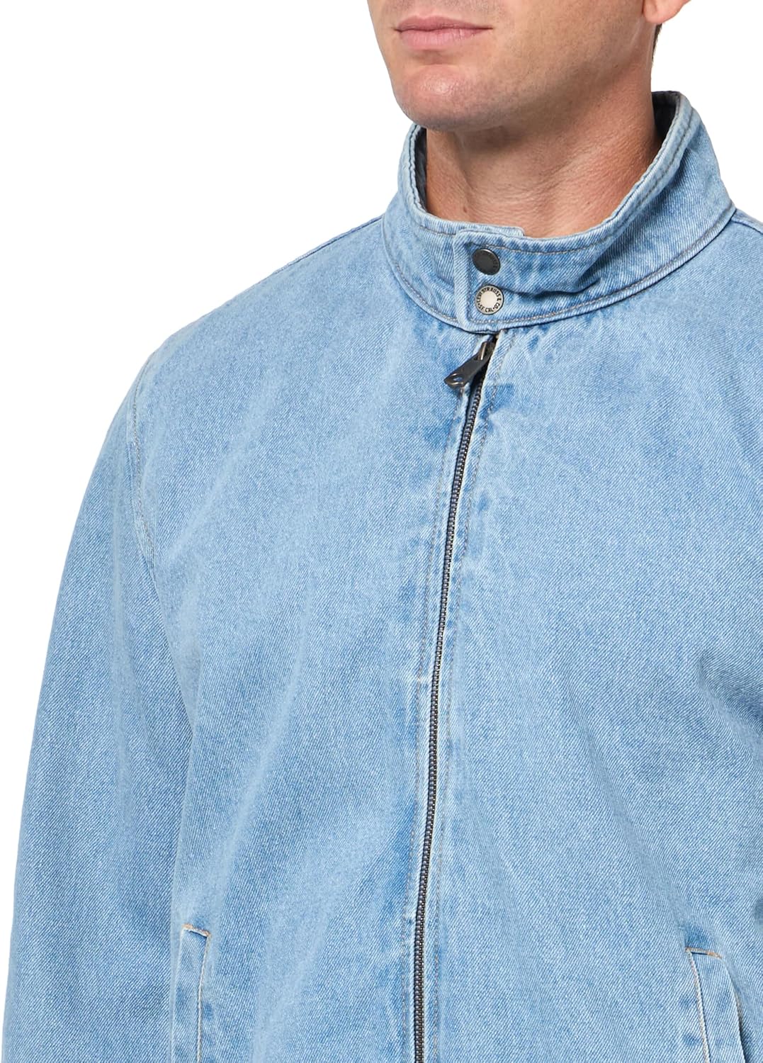 Мужская куртка Levi's Harrington из хлопчатобумажной ткани, Light Wash Denim — фото 3