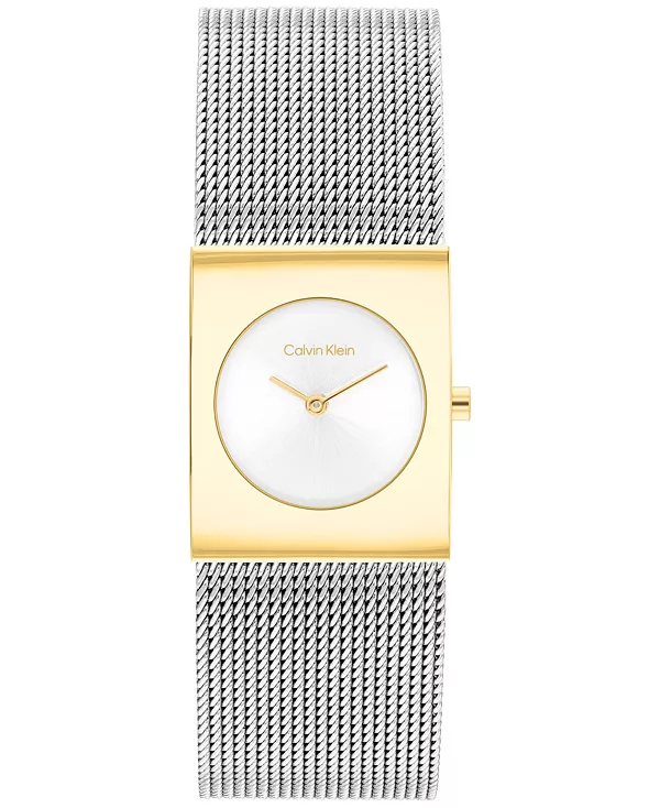 

Женские часы ck pulse серебристого тона с сетчатым браслетом из нержавеющей стали 21,5 мм Calvin Klein, silver