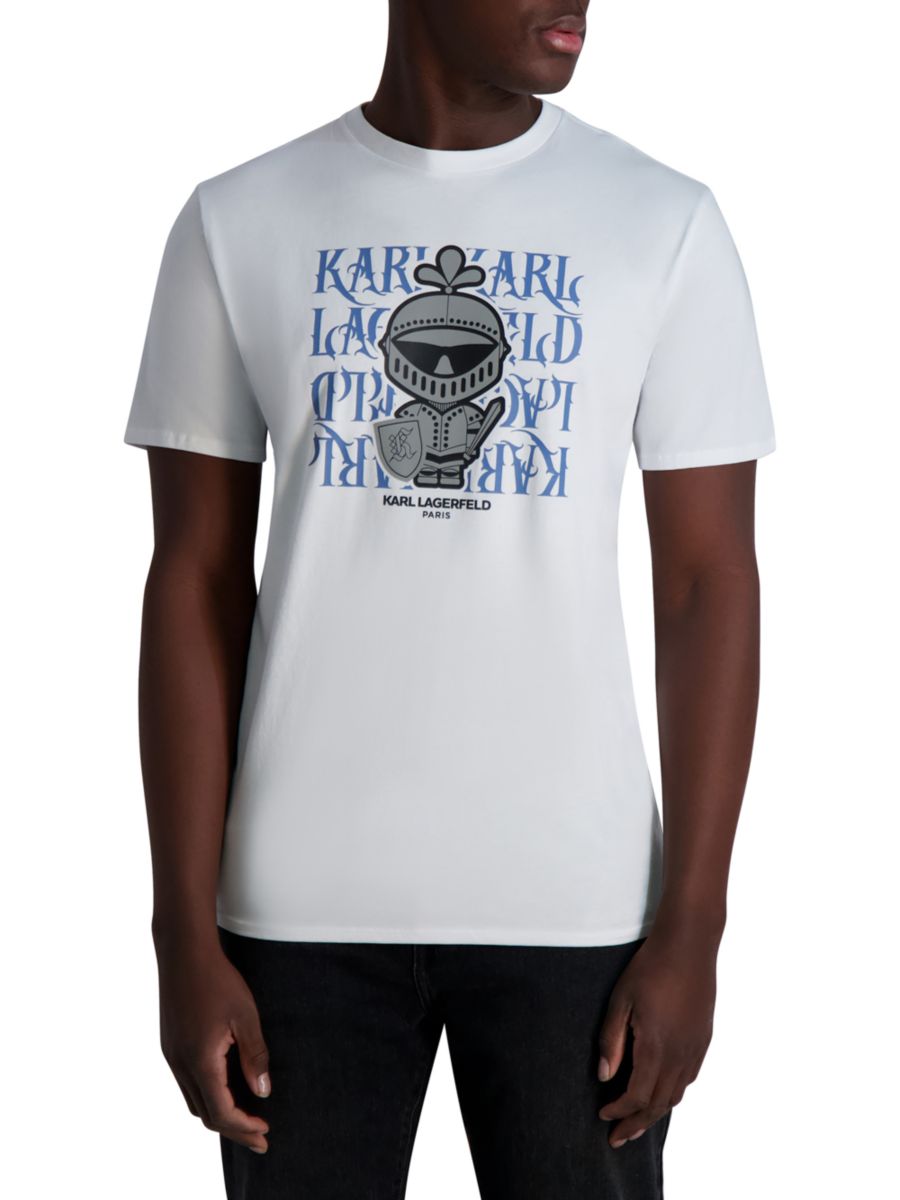 

Футболка из хлопка с графическим логотипом Karl Lagerfeld Paris, белый