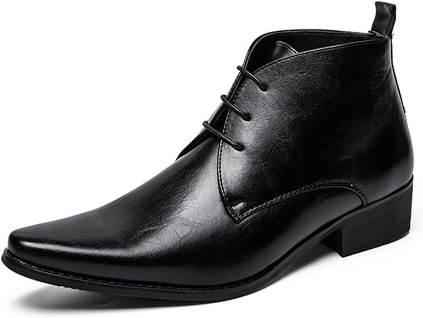 

Мужские кожаные оксфорды на массивном каблуке FIFILAPIN с острым носком, ретро, классический состаренный цвет, противоскользящие, на шнуровке, для бизнес-образа, свадеб и официальной работы, черный