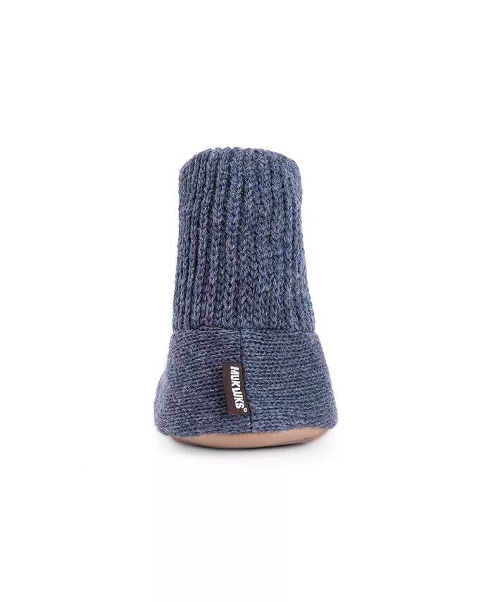 Мужские шерстяные тапочки-носки Morty Ragg, темно-синие, XL (11,5-12,5) MUK LUKS, синий — фото 4