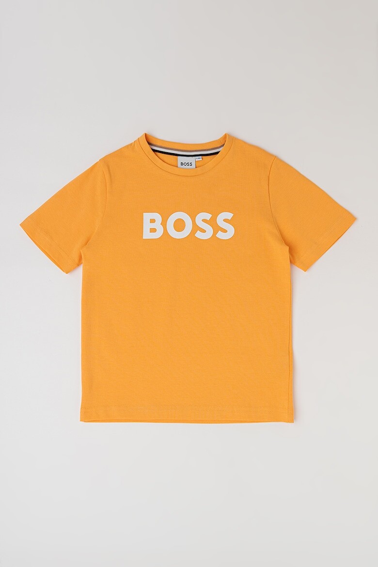 

Хлопковая футболка с логотипом Boss Kidswear, белый