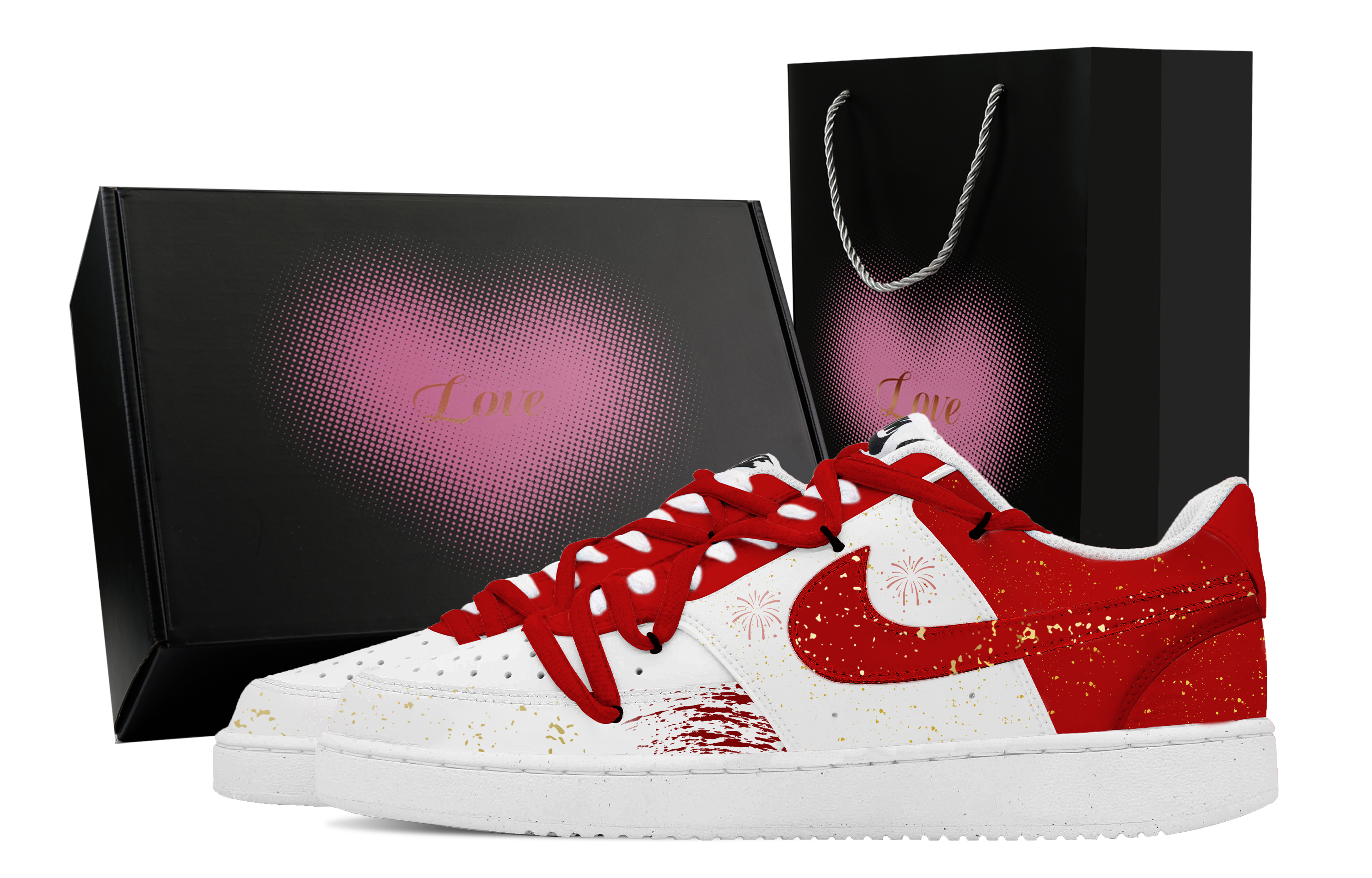 

Court Vision 1 Chi Yu Cushioning низкие кроссовки для скейтбординга мужские Nike, красный