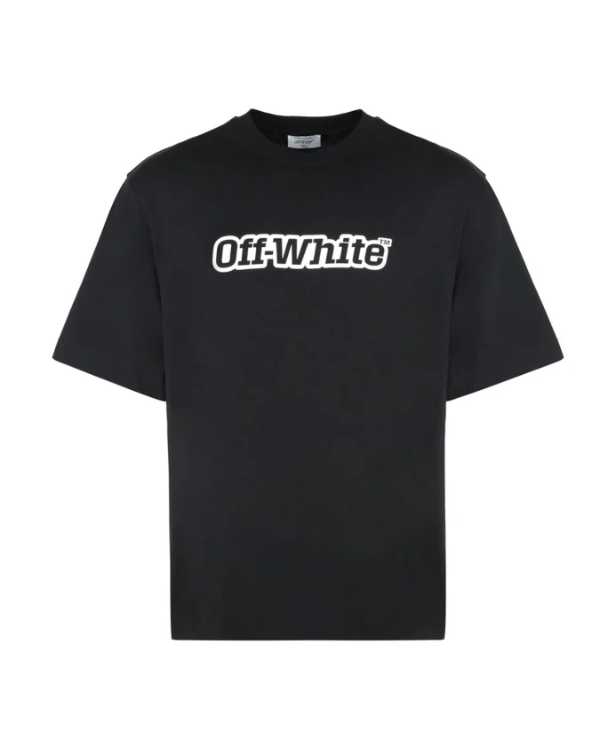 

Хлопковая футболка с круглым вырезом Off White, черный