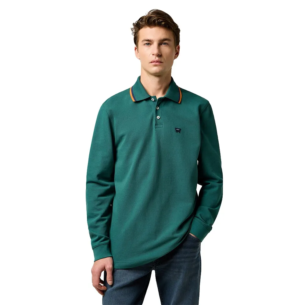 

Поло с длинным рукавом Wrangler 112371507 Regular Fit, зеленый