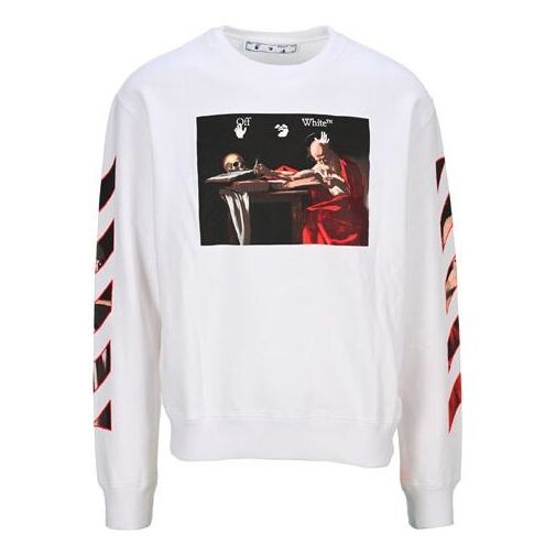 

Толстовка ss21 round neck pullover sports white Off-White, белый