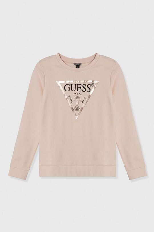 

Детская хлопковая толстовка Guess, розовый