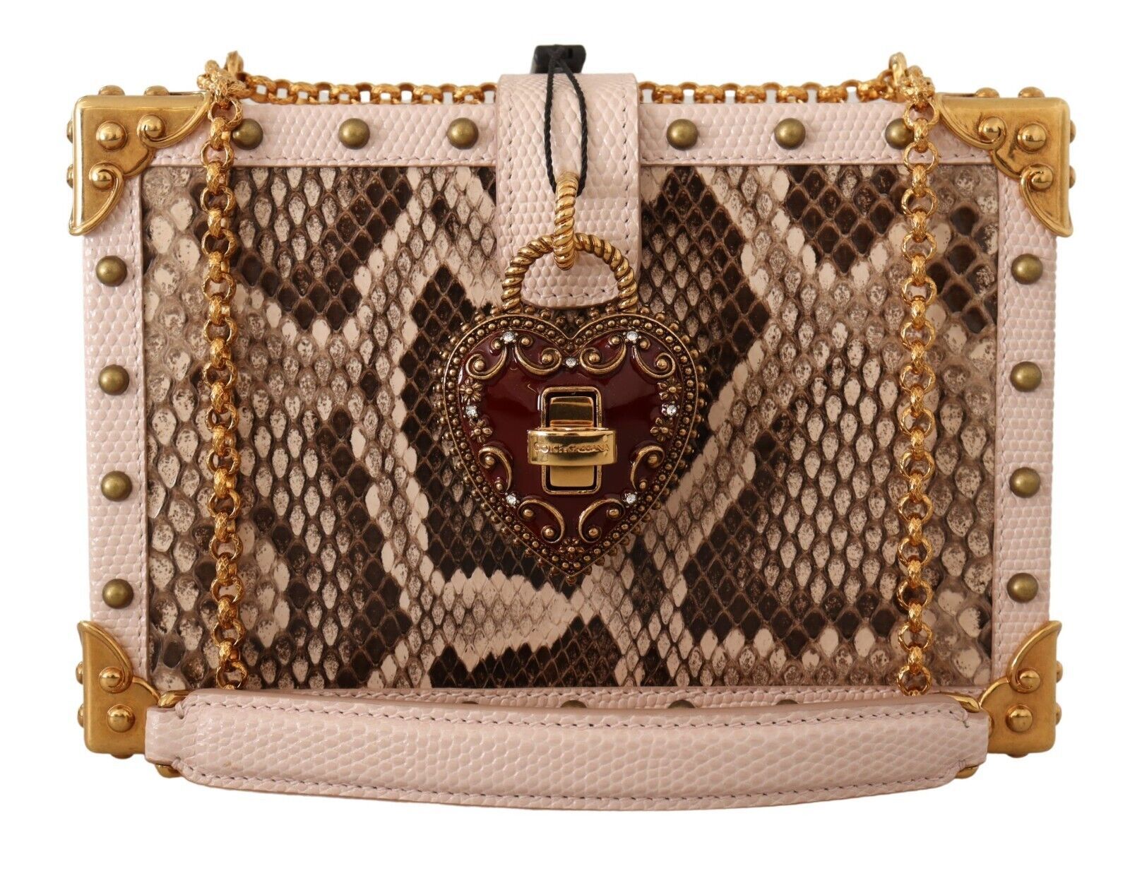 

Элегантный розовый клатч из кожи питона Dolce & Gabbana