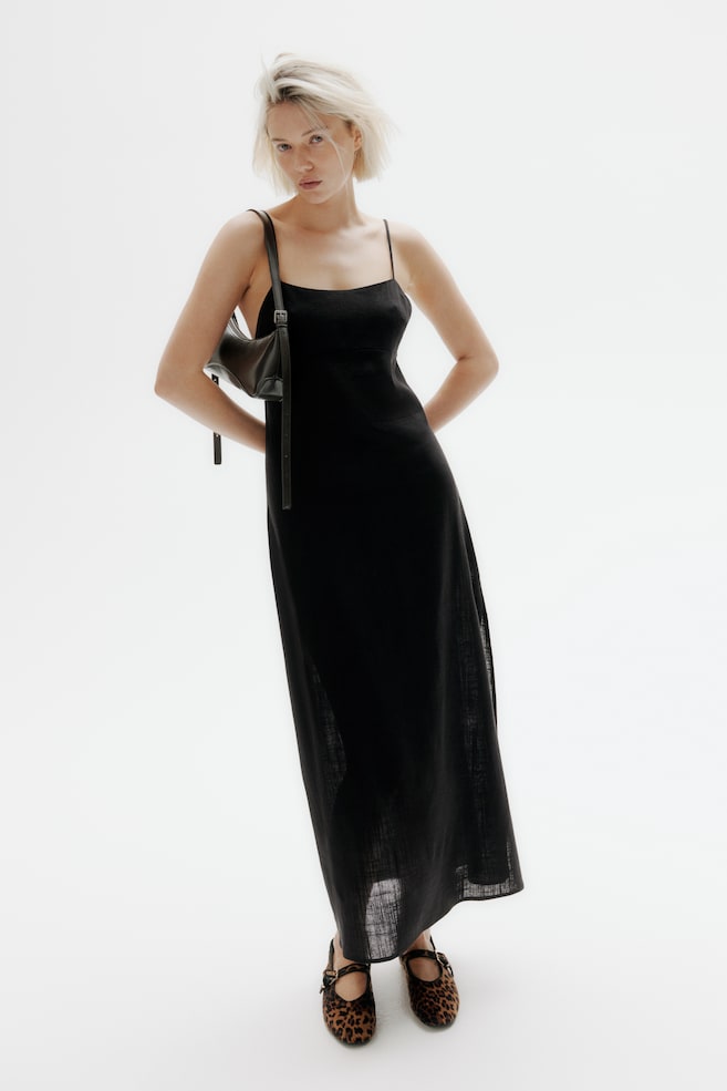 

Платье макси с завязкой H&M, черный