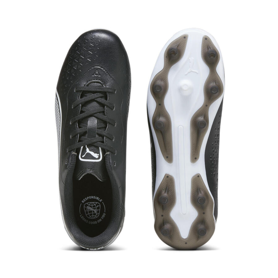 Футбольные бутсы KING MATCH FG/AG для молодежи PUMA, черные, белые — фото 4