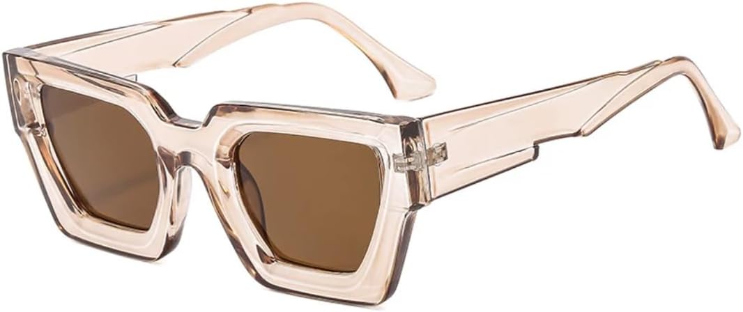 

Модные женские солнцезащитные очки «кошачий глаз» для активного отдыха на открытом воздухе, ретро-стиль, желто-синие линзы, защита от УФ-излучения UV400, модные мужские солнцезащитные очки UUPTTPL, Champagne Tea